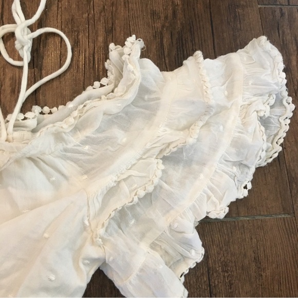 White Ruffled Off-Shoulder Top XL - Picture 3 of 5